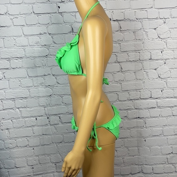 Old Navy Green Ruffle String Bikini size Small - Picture 5 of 12